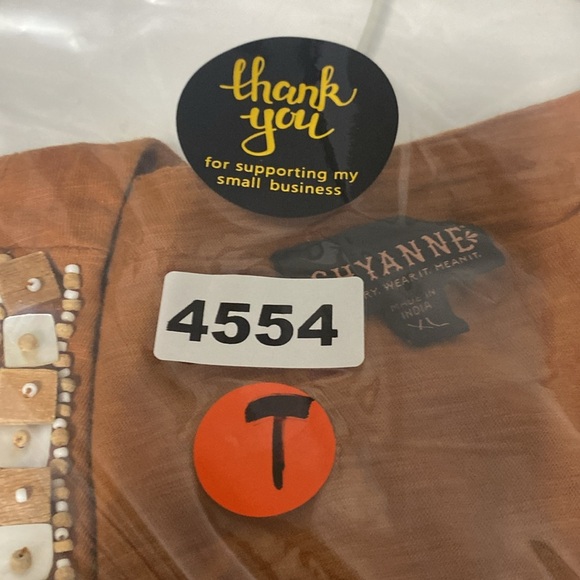 Shyanne Pecan Brown Embellished Western Equestrian Front Tie Tassel Top Size XL - Picture 12 of 12